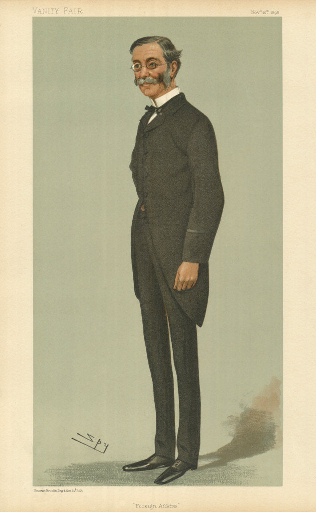 VANITY FAIR SPY CARTOON Thomas Henry Sanderson 'Foreign Affairs'. Politics 1898